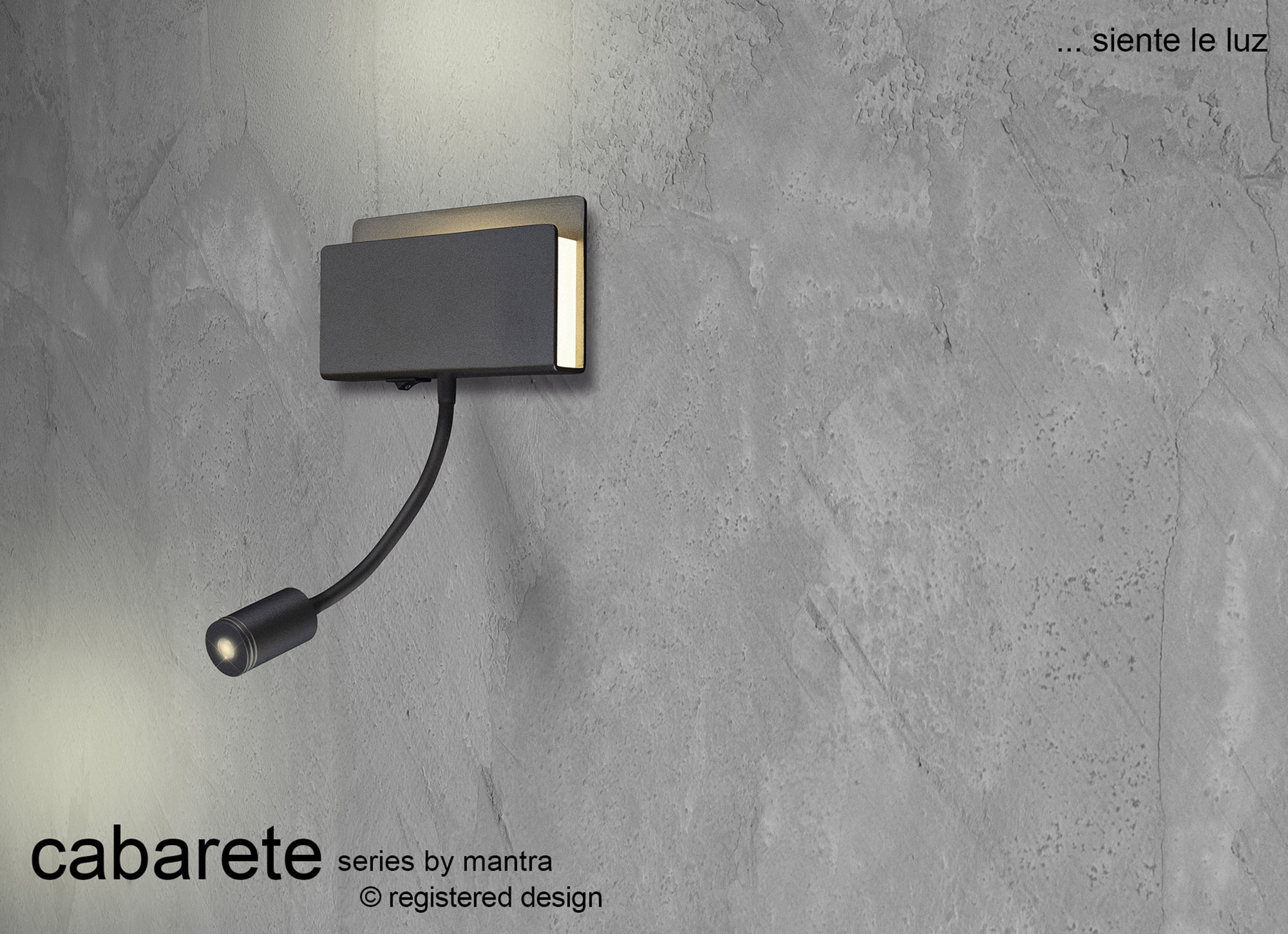 M5714  Cabarete Wall Light 3W LED Matt Black